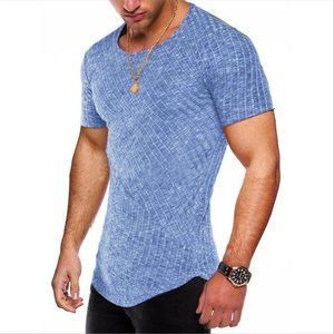 Casual Round Neck Top Training Muscle Fitness T-Shirt